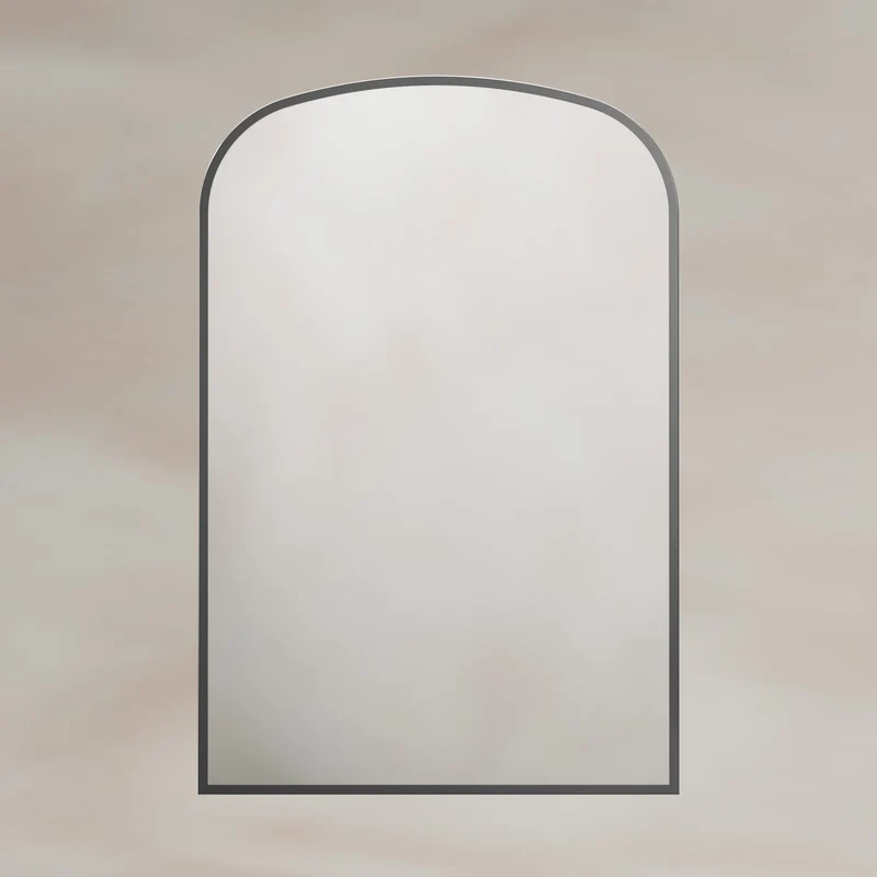 Origins Living Delphine Overmantle Arch Mirror 60 x 90cm - Gunmetal