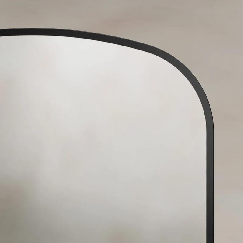 Origins Living Delphine Overmantle Arch Mirror 60 x 90cm - Matt Black