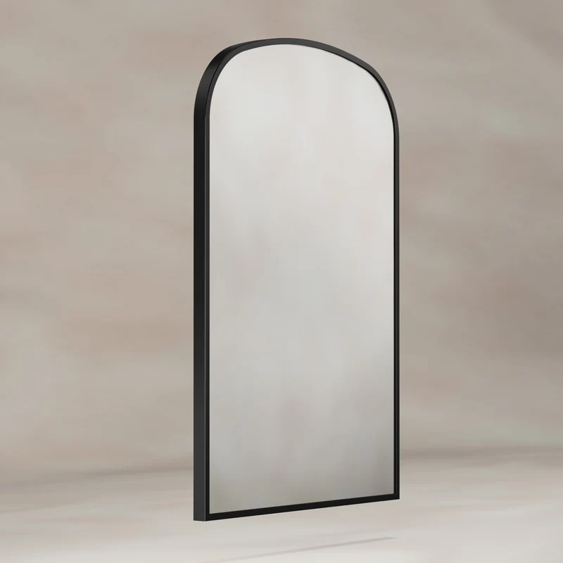 Origins Living Delphine Overmantle Arch Mirror 60 x 90cm - Matt Black