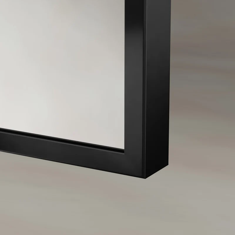 Origins Living Delphine Overmantle Arch Mirror 60 x 90cm - Matt Black