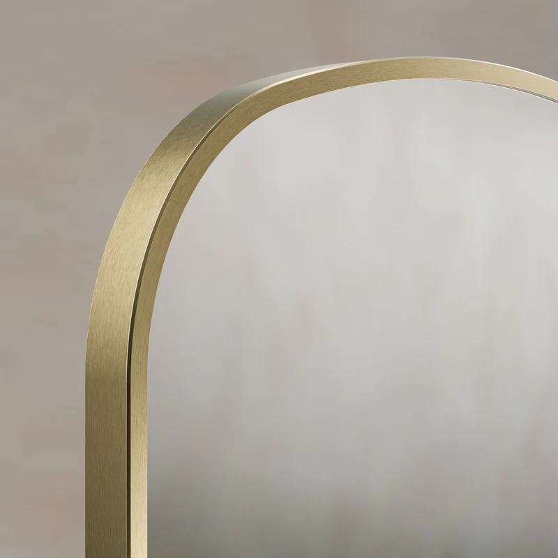 Origins Living Delphine Overmantle Arch Mirror 60 x 90cm - Brushed Brass