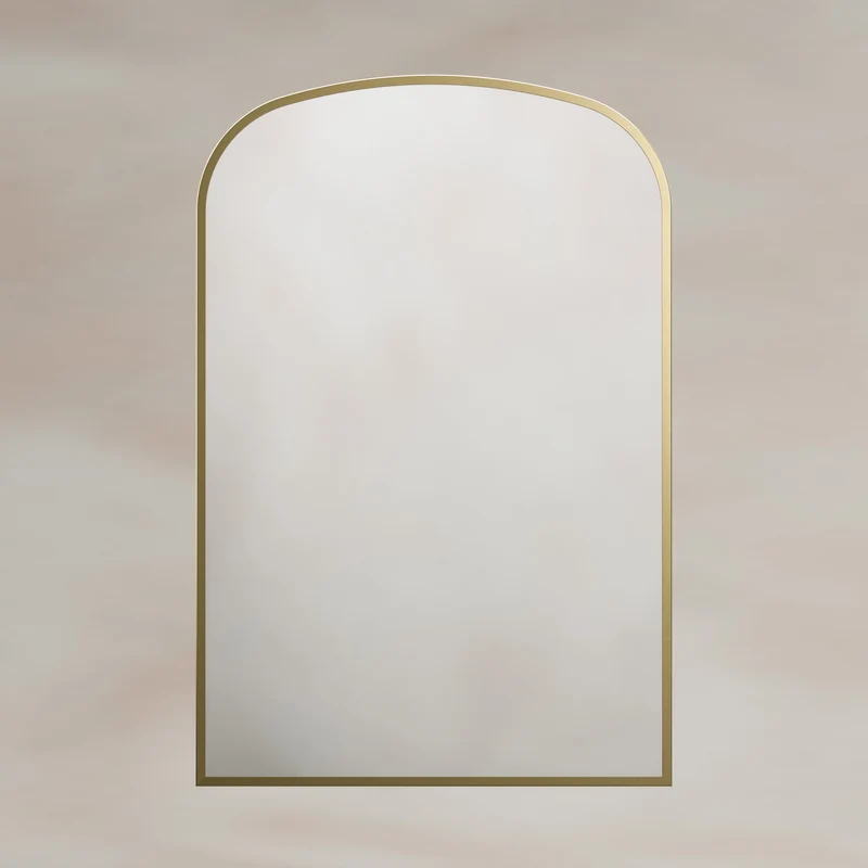 Origins Living Delphine Overmantle Arch Mirror 60 x 90cm - Brushed Brass