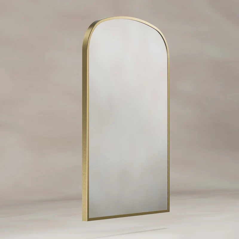 Origins Living Delphine Overmantle Arch Mirror 60 x 90cm - Brushed Brass