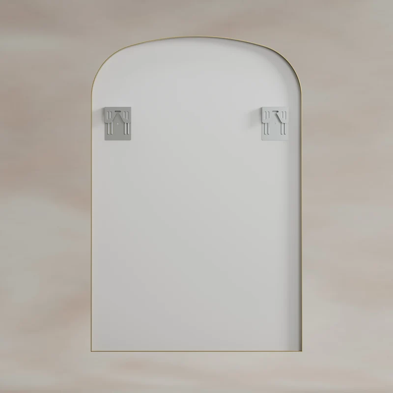 Origins Living Delphine Overmantle Arch Mirror 60 x 90cm - Brushed Brass