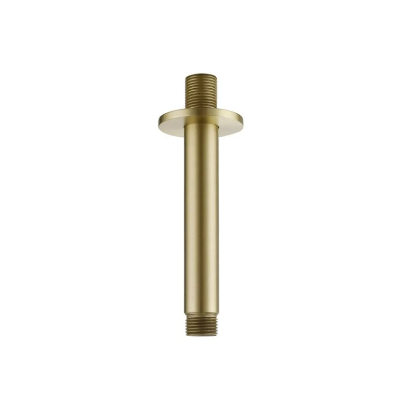 Lux Concealed Shower Set With Handset Kit, Slimline 250mm Overhead Shower & 120mm Ceiling Arm - Brushed Brass