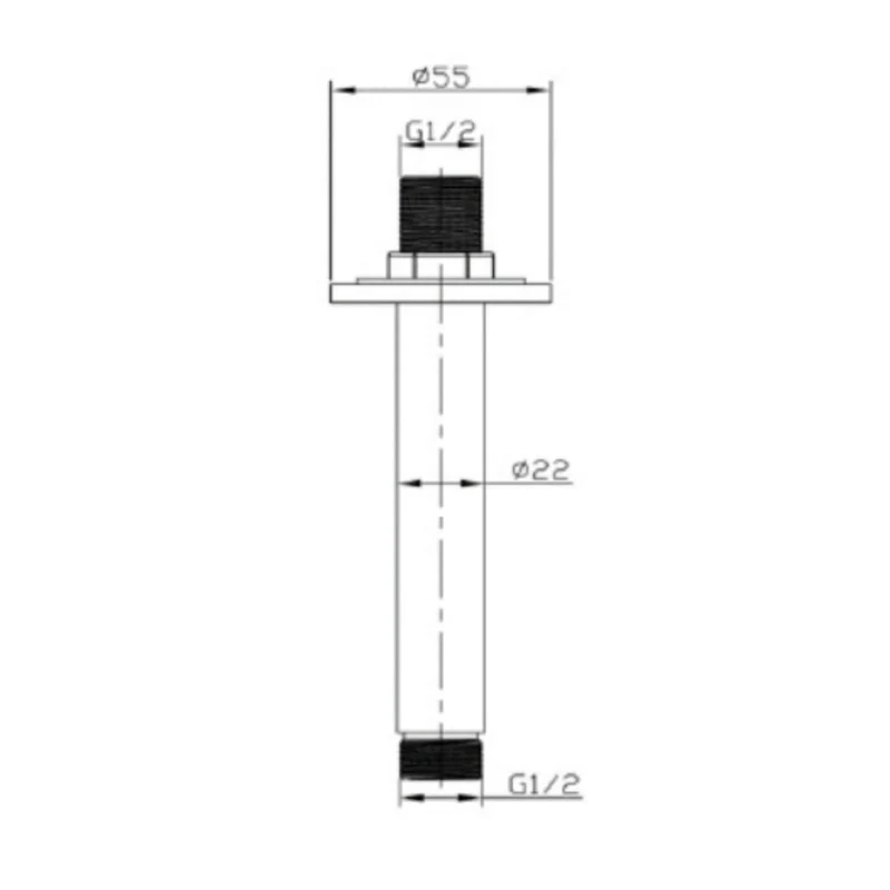 Lux Concealed Shower Set With Handset Kit, Slimline 250mm Overhead Shower & 120mm Ceiling Arm - Brushed Brass