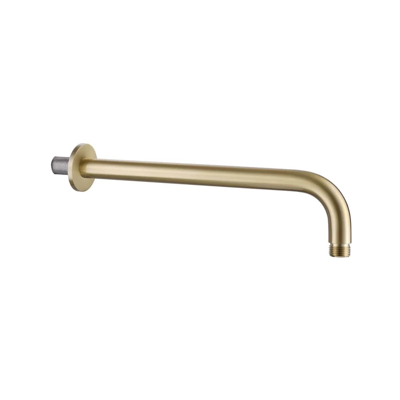 Lux Concealed Shower Set With Handset Kit, Slimline 250mm Overhead Shower & 300mm Wall Arm - Brushed Brass