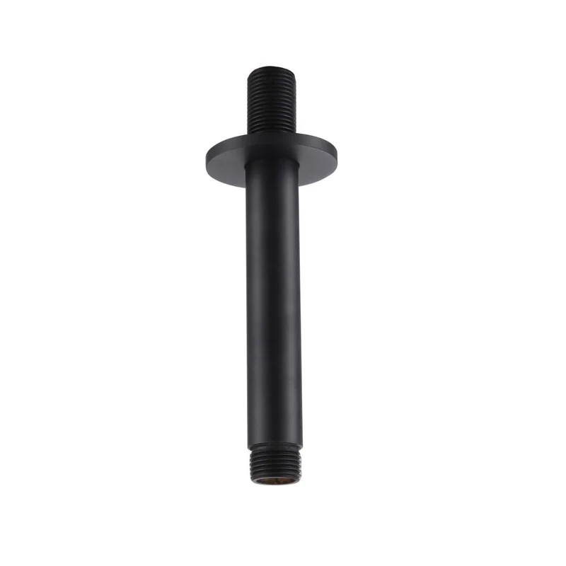 Lux Concealed Shower Set With Slimline 250mm Overhead Shower & 120mm Ceiling Arm - Matt Black