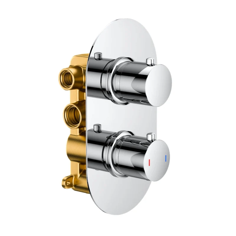 Lux Concealed Shower Set With Handset Kit, Slimline 250mm Overhead Shower & 120mm Ceiling Arm - Chrome