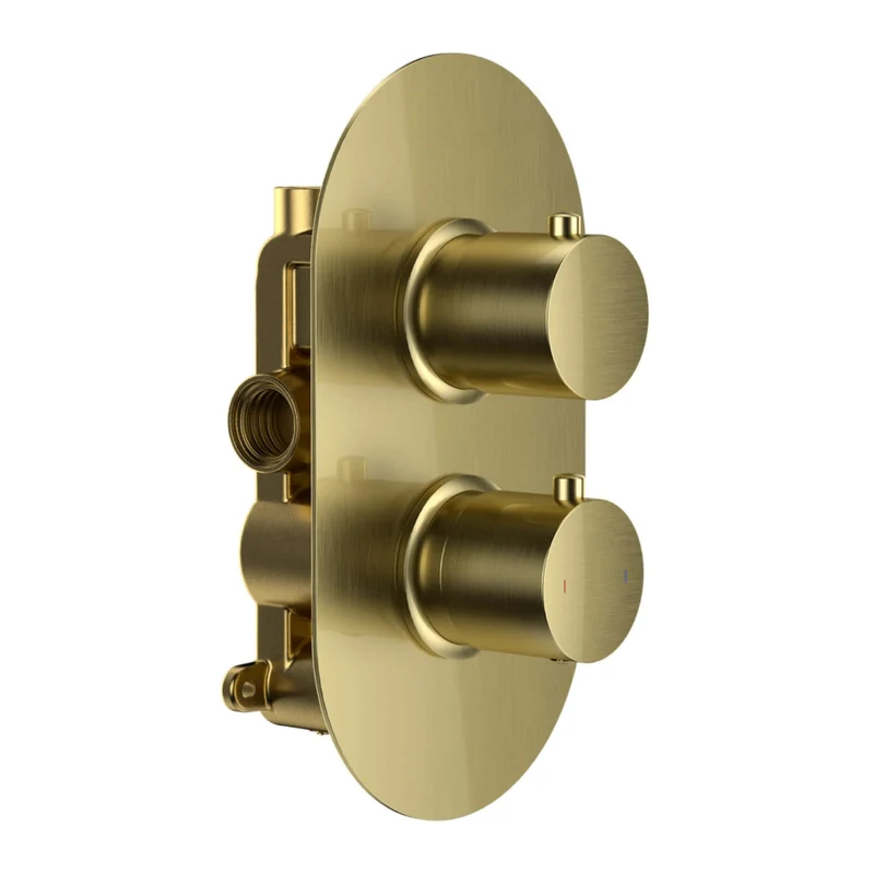 Lux Concealed Shower Set With Slide Rail Shower Handset Kit - Brushed Brass