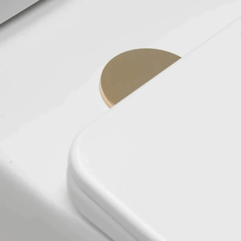 Toilet Seat Hinge Cover Caps - Brushed Brass