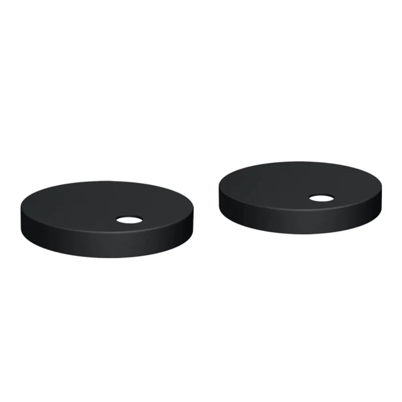 Toilet Seat Hinge Cover Caps - Matt Black