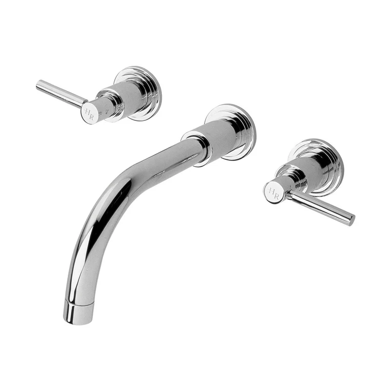 Hudson Reed Tec Lever Wall Mounted Basin Mixer Contemp Chrome Brass 106x320x260mm
