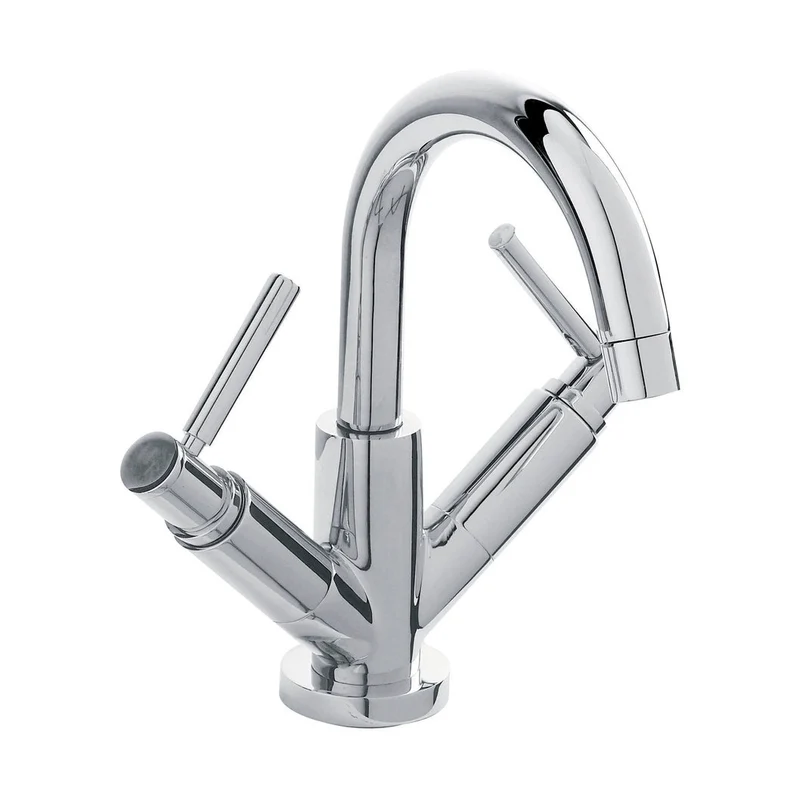 Hudson Reed Tec Lever Mono Basin Mixer Contemp Chrome Brass 217x260x175mm