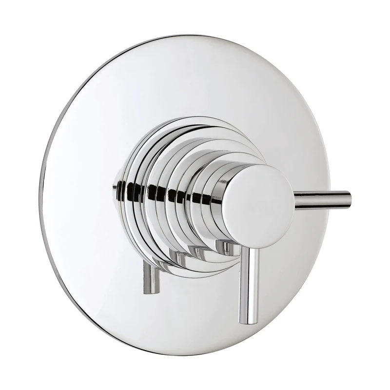 Hudson Reed Tec Dual Concealed Thermostatic Shower Valve Contemp Chrome Brass 185x185x142mm