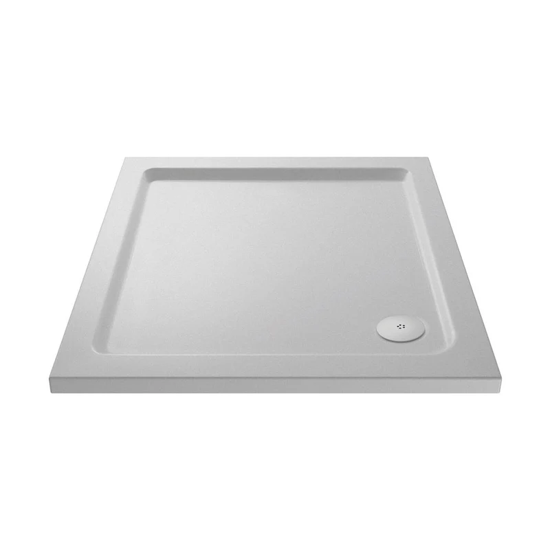 Hudson Reed Square Trays Slip Resistant Square Shower Tray 800 X 800mm Contemp European White Acrylic Capped Abs Caco3 And Pu