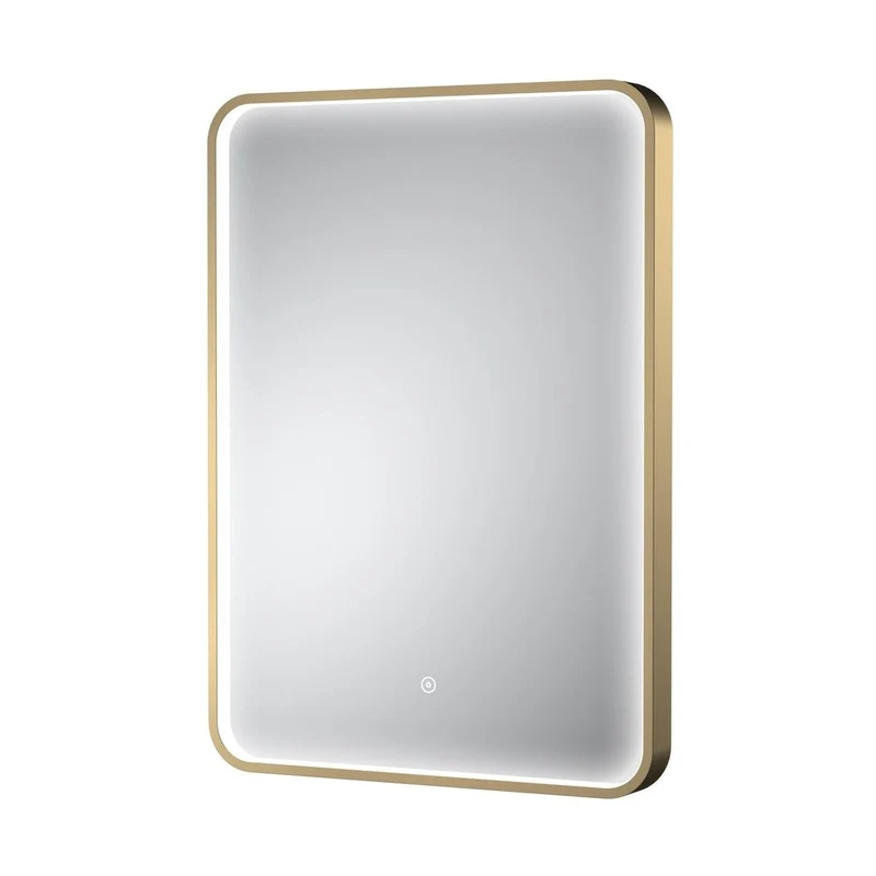 Hudson Reed Pictor Brushed Brass Frame Led Mirror - 700 X 500mm Contemp Aluminium 700x500x47mm