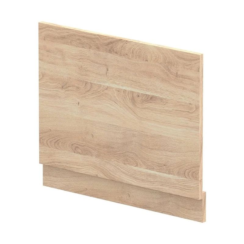Hudson Reed Bath Panels 700mm Bath End Panel Contemp Bleached Oak MFC Textured Woodgrain 560x680x36mm