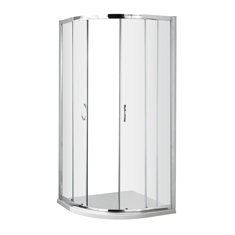 Lisbon 5mm Quadrant Shower Enclosure - 700 x 700mm, 1850mm High, Chrome