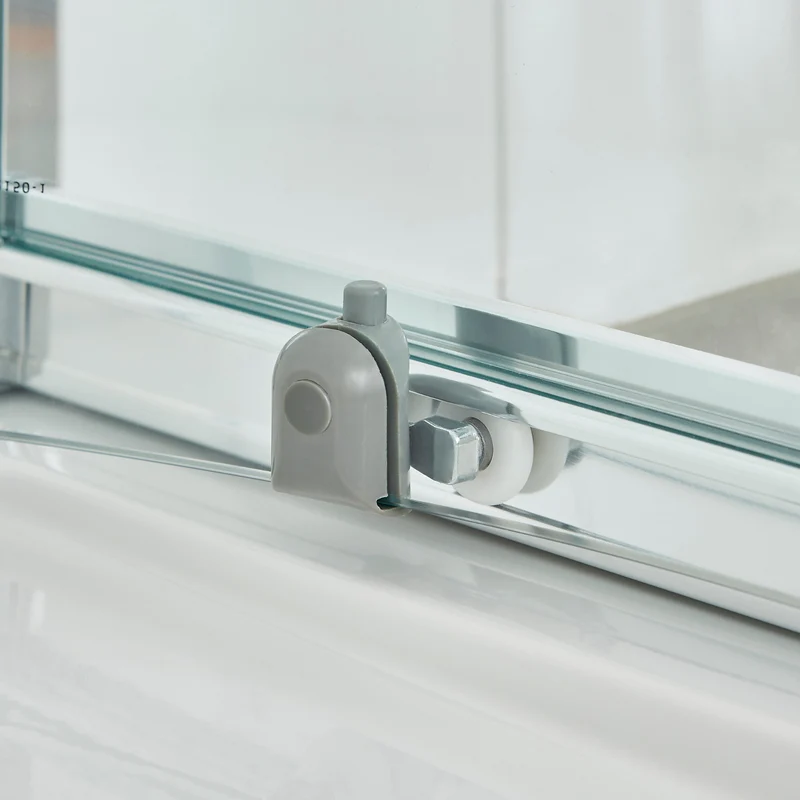Lisbon 5mm Quadrant Shower Enclosure - 700 x 700mm, 1850mm High, Chrome