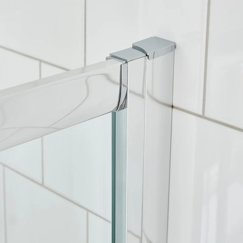 Lisbon 5mm Quadrant Shower Enclosure - 700 x 700mm, 1850mm High, Chrome