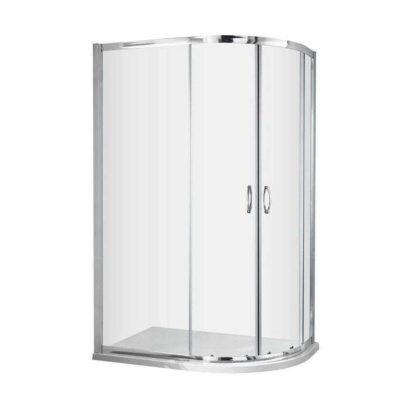 Lisbon 5mm Offset Quadrant Shower Enclosure - 1000 x 800mm, 1850mm High, Chrome