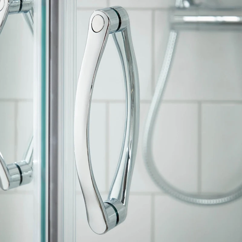 Lisbon 5mm Pivot Shower Door - 900mm, 1850mm High, Chrome