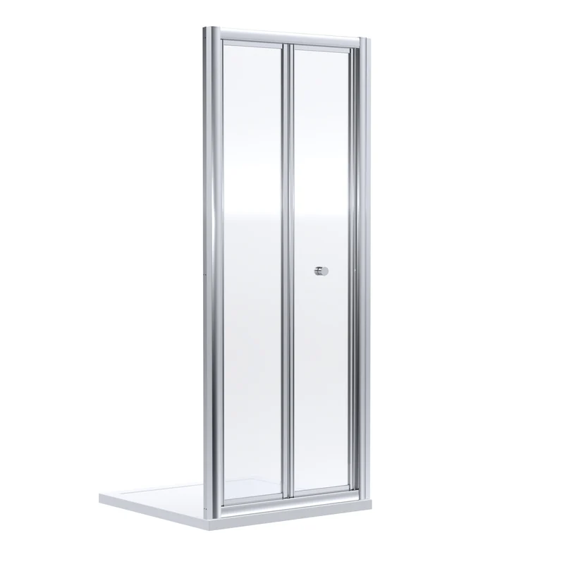 Porto 4mm Bi-Fold Shower Door - 900mm, 1900mm High, Chrome