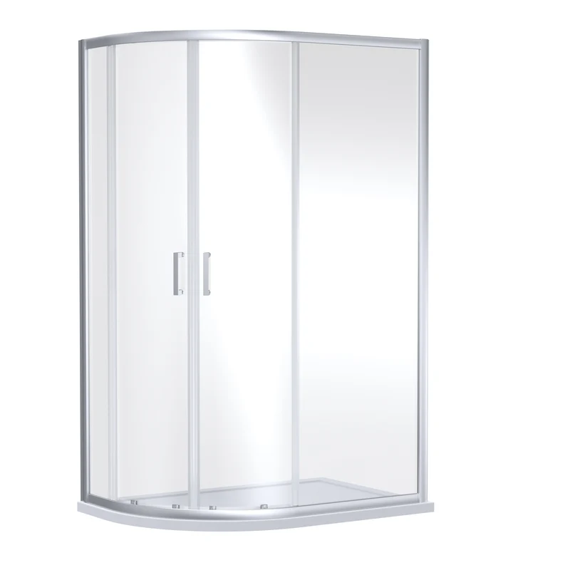 Porto 6mm Offset Quadrant Shower Enclosure - 1000 x 900mm, 1900mm High, Chrome