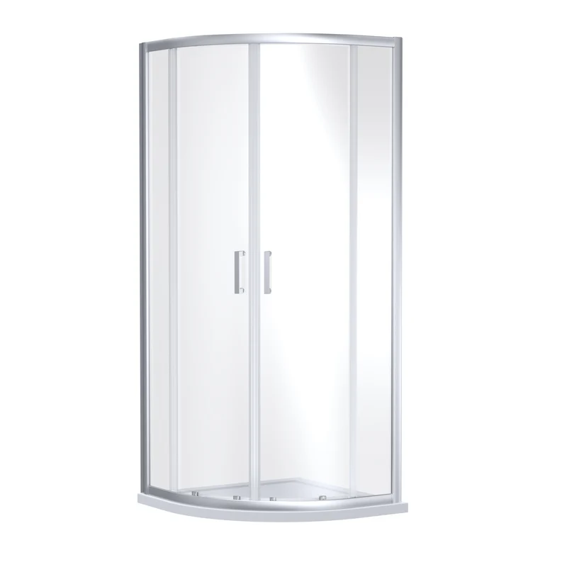 Porto 6mm Quadrant Shower Enclosure - 900 x 900mm, 1900mm High, Chrome