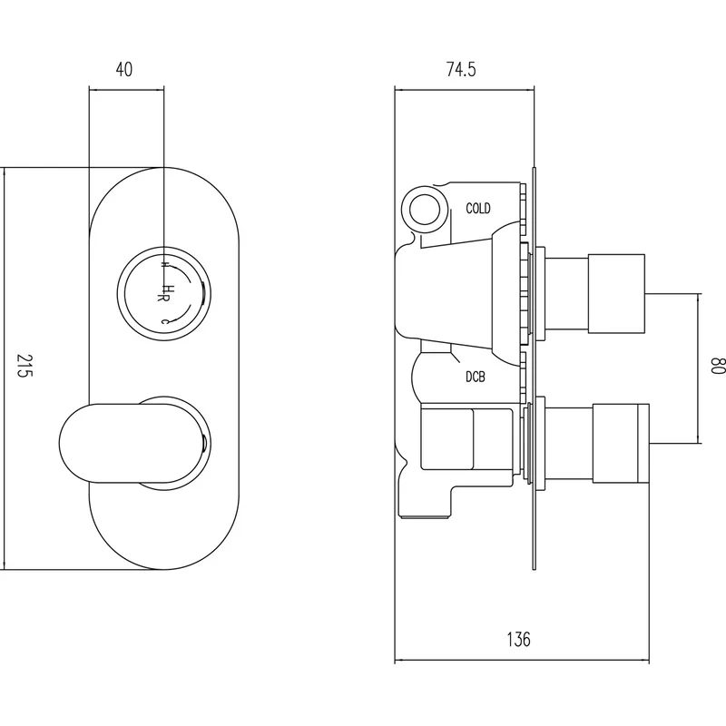 Hudson Reed Reign Twin Thermostatic Shower Valve REI3410