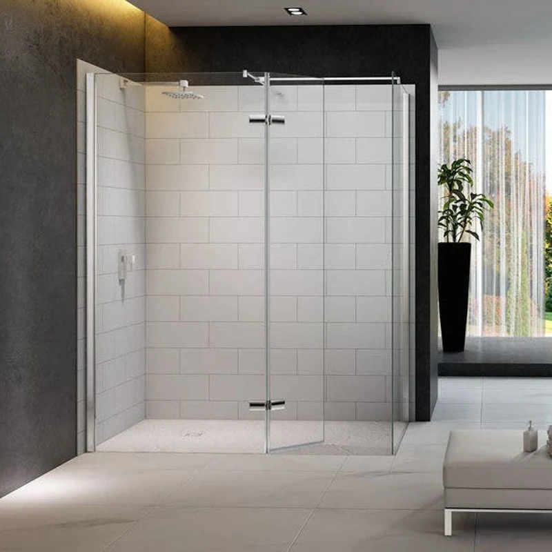 Merlyn 8 Series Walk In With Hinged Swivel Panel