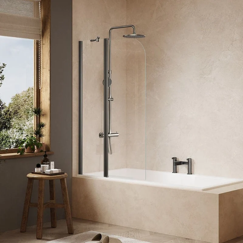 Merlyn Ionic 2 Panel Folding Curved Bathscreen