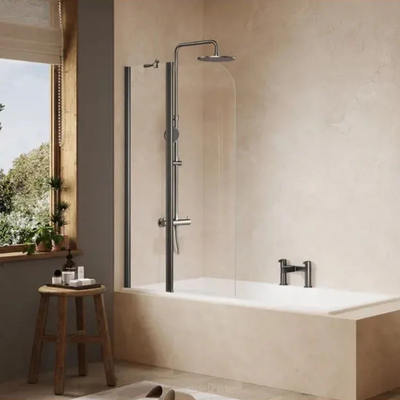 Merlyn Ionic 2 Panel Folding Curved Bathscreen
