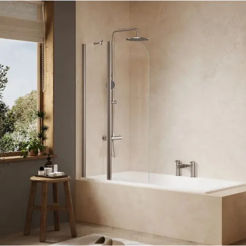 Merlyn Ionic 2 Panel Folding Curved Bathscreen