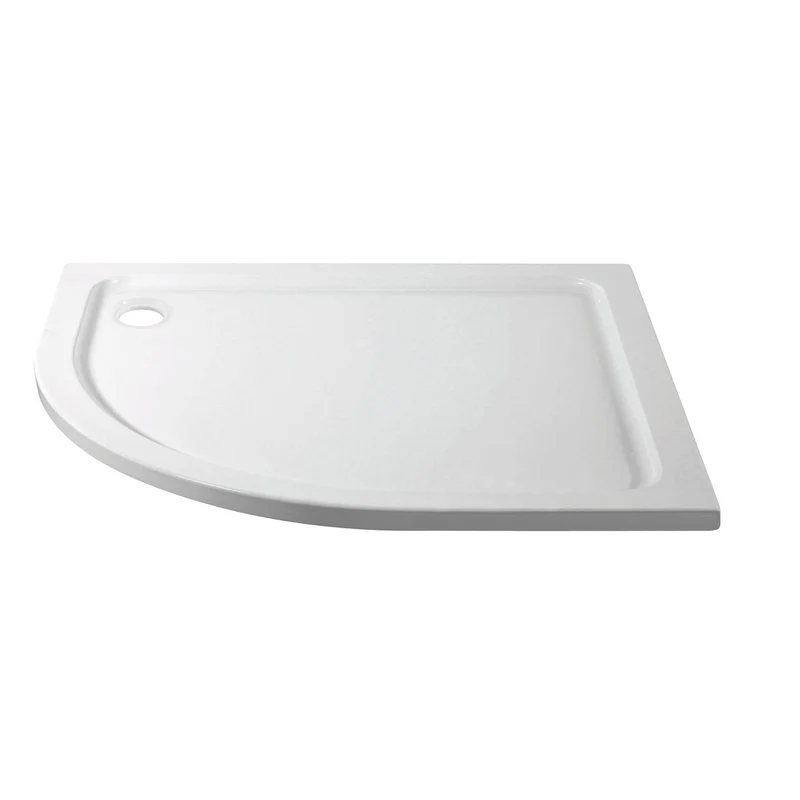 Elements 900 x 760mm Offset Quadrant Slim Line Shower Tray - Left Hand with Corner Waste