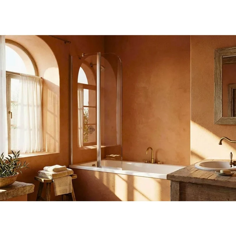 Merlyn Ionic 2 Panel Hinged Bathscreen 900 x 1500 mm