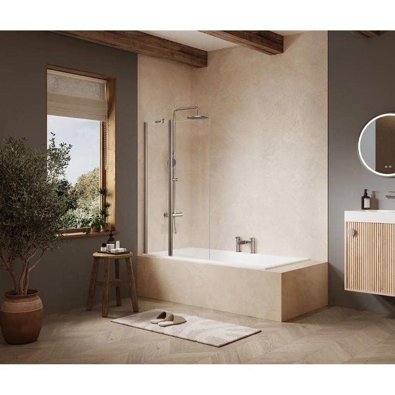 Merlyn Ionic 2 Panel Folding Square Bathscreen