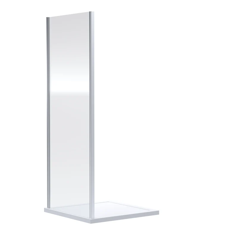 800mm Porto 6mm Shower Side Panel - 1900mm High, Chrome