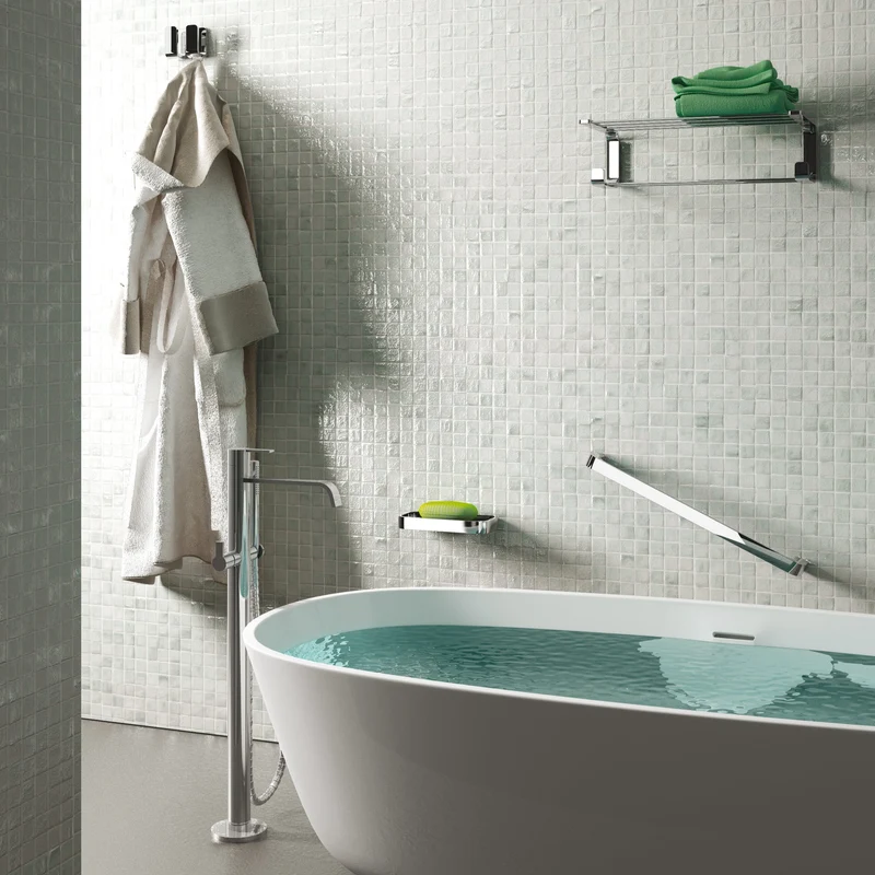 Gedy Outline Double Towel Rack - Chrome