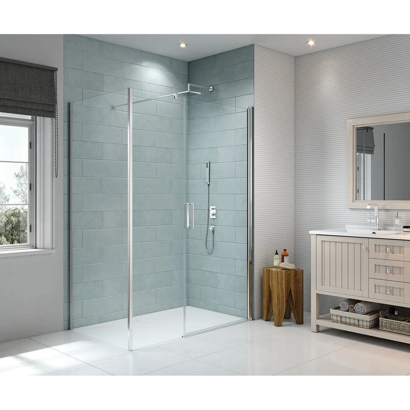 Merlyn 8 Series Frameless Pivot Door & Inline Panel