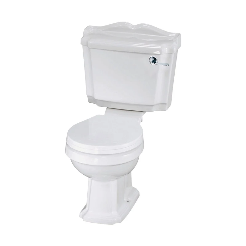 Nuie Legend Close Coupled Wc Traditional White Vitreous China 855x715x715mm