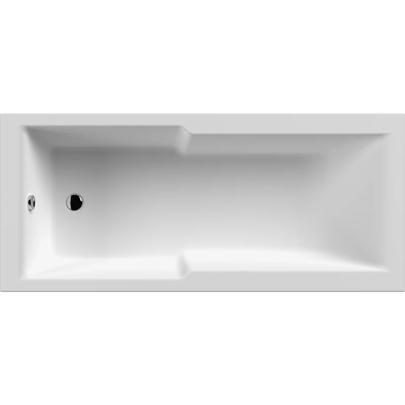Square Straight Shower Bath - 1700 x 750mm