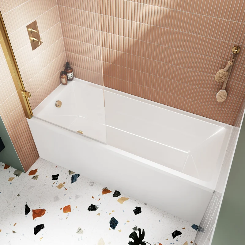 Thin Edge Square Single Ended Bath - 1700 x 700mm