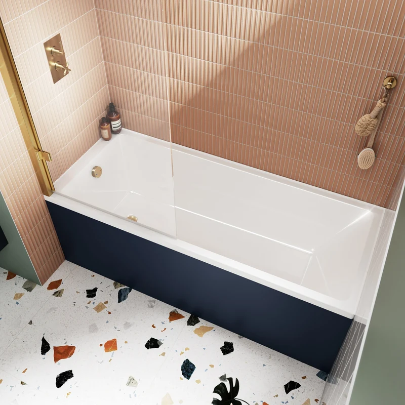 Thin Edge Square Single Ended Bath - 1700 x 700mm