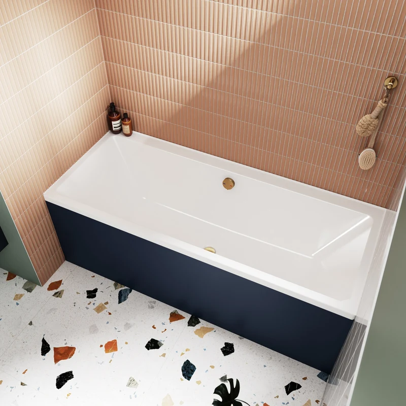 Thin Edge Square Double Ended Bath - 1700 x 700mm