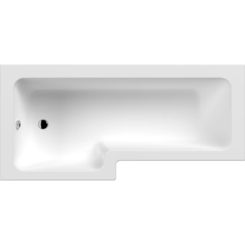 Square Shower Bath - 1800mm x 850mm, Left Hand