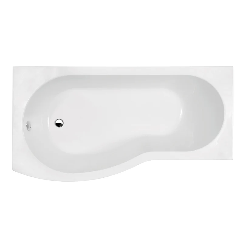 B-Shaped Shower Bath - 1500mm x 900mm, Left Hand