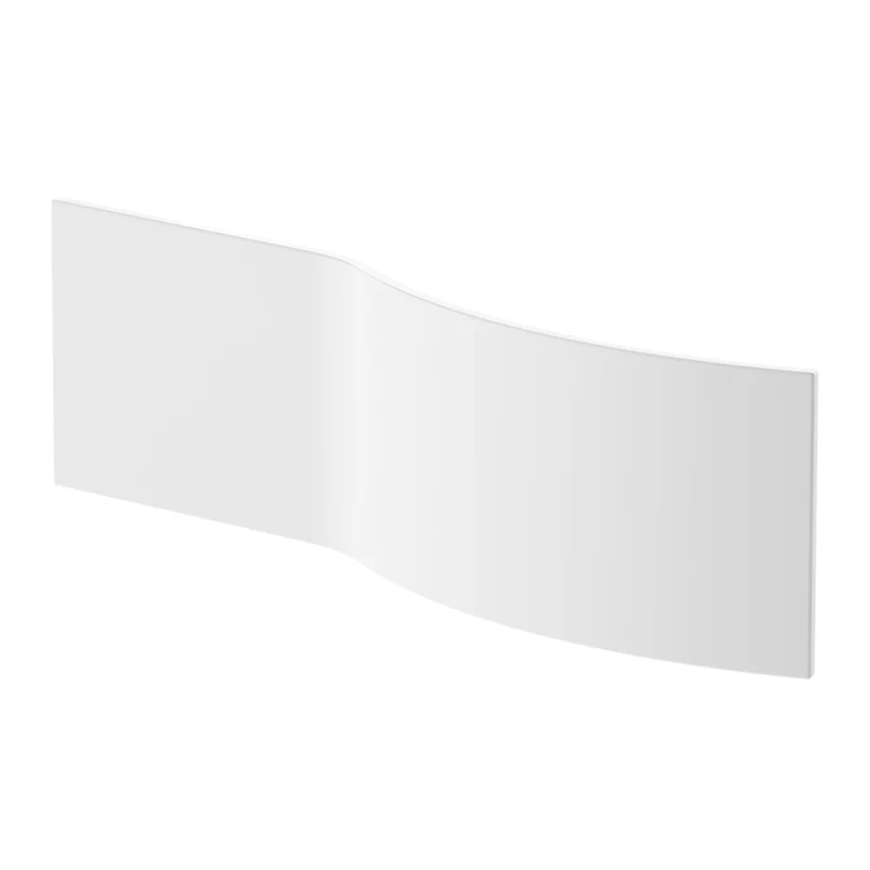 White Acrylic B-Shape Shower Bath Front Panel - 1700mm