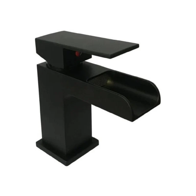Eliseo Ricci Waterfall Mono Basin Mixer - Matt Black